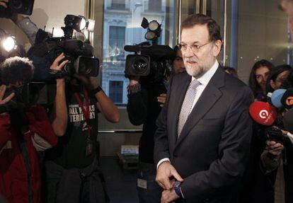 El presidente del Partido Popular, Mariano Rajoy, en el Congreso.