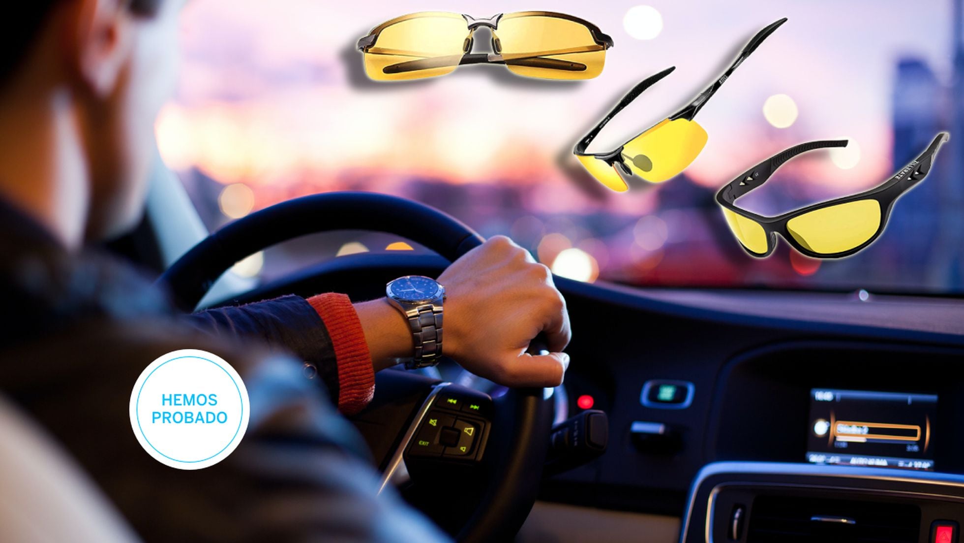 Gafas de conducción nocturna antideslumbrante polarizadas HD visión  nocturna para conducir
