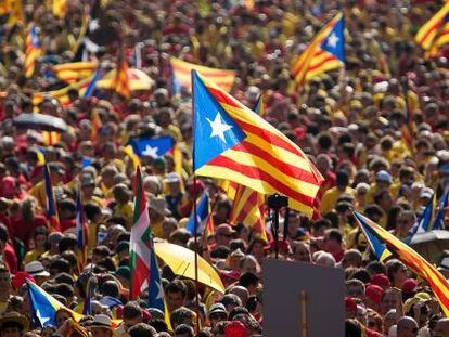Banderas esteladas Via Catalana 2014.