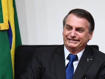 Bolsonaro, este jueves, en Brasilia.