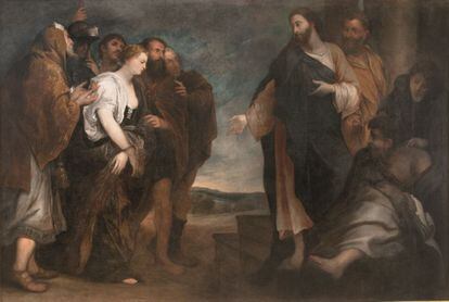 'Cristo y la mujer adúltera', de Anton van Dyck, de la Colección del BBVA. La exposición está comisariada por el catedrático de la Universidad Autónoma de Madrid Isidro Bango.