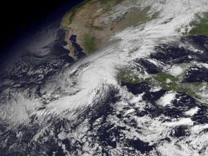 El huracán Patricia, visto desde el espacio.