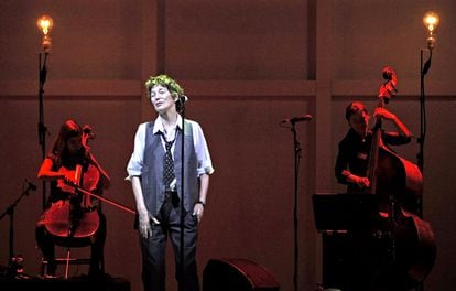 Concierto de la cantante Jane Birkin, en la inauguración del festival Ellas Crean celebrado en Madrid en 2009.