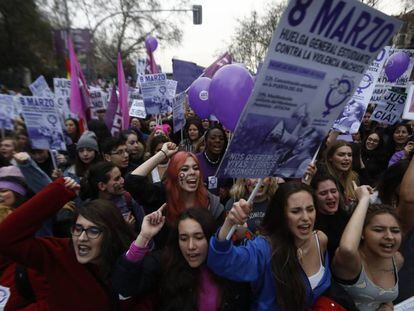 Manifestación del 8-M este año en Madrid. 