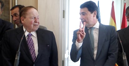 Sheldon Adelson e Ignacio González en octubre.