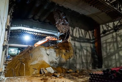 Última excavació del túnel de Glòries, a Barcelona.