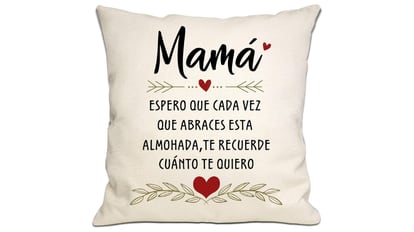 Funda de cojín con dedicatoria.