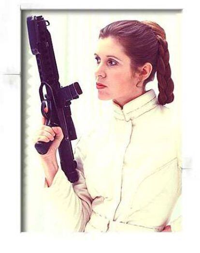 Carrie Fisher como Princesa Leia.