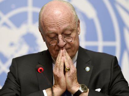 El medidor de la ONU para Siria, Staffan de Mistura, en Ginebra. 