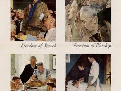 Las ilustraciones de Norman Rockwell basadas en las libertades fundamentales de Roosevelt que publicó 'The Saturday Evening Post'.