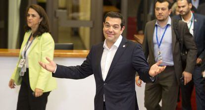 Alexis Tsipras, tras la cumbre de emergencia de la Eurozona en Bruselas el pasado 7 de julio.  