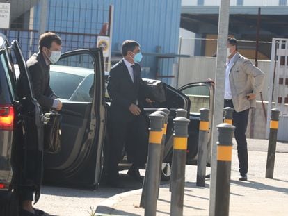 Josep Lluís Trapero, a su llegada a la Audiencia Nacional en una de las sesiones del juicio.