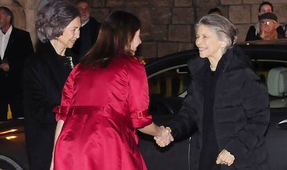 Irene de Grecia, a su llegada a un concierto en Palma el pasado lunes, acompañando a la Reina emérita.