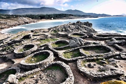 Castro galaico-romano de Baroña, en la ría de Muros-Noia.