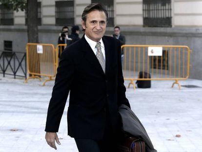 Josep Pujol Ferrusola, en noviembre de 2015, acude a declarar como imputado a la Audiencia Nacional.
