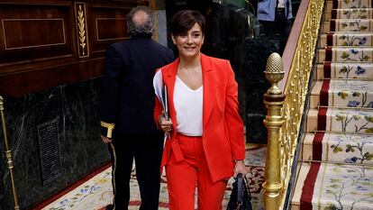 Isabel Rodríguez, portavoz del Gobierno en funciones, este jueves en el Congreso.
