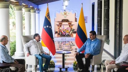 Reunión de Petro y Maduro, el jueves en Caracas.