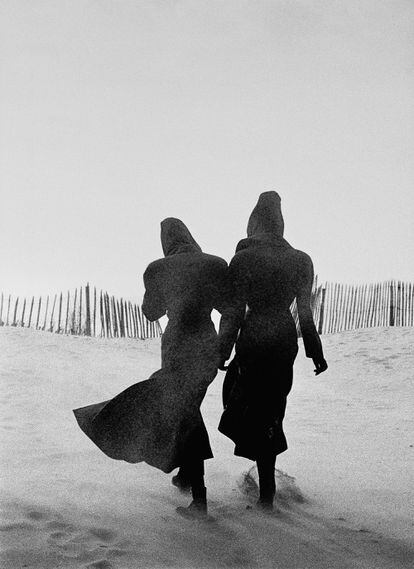 Tatjana Patitz y Linda Spierings, en Le Touquet en 1986.