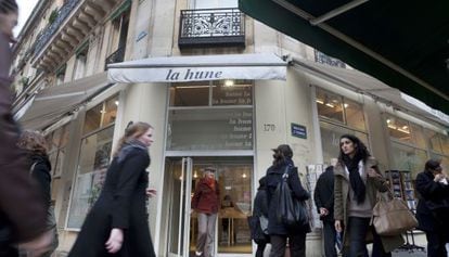 Librería Le Hune, en París, cerrada el pasado lunes.