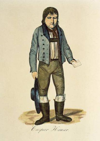 Kaspar Hauser, en un grabado de época.