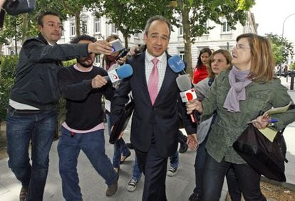 Arturo Gonz&aacute;lez Panero, ex alcalde de Boadilla del Monte (Madrid), a su llegada al Tribunal Superior de Justicia de Madrid.