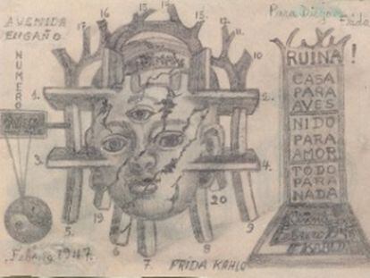 Dibujos desconocidos de Frida Kahlo.