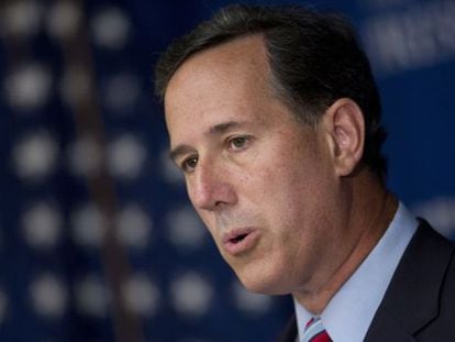 El candidato republicano Rick Santorum 