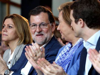 El presidente de del Gobierno en funciones, Mariano Rajoy, durante un acto en Zaragoza.