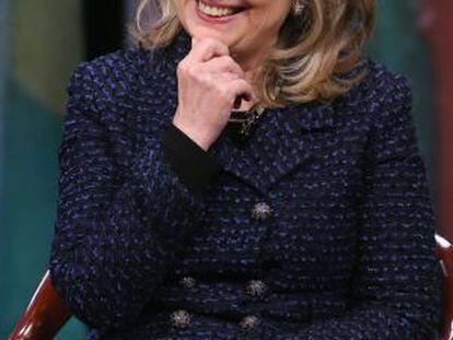 Hillary Clinton durante su entrevista global.