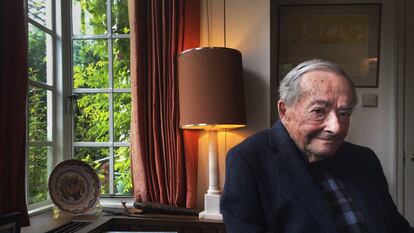 George Steiner en su casa de Cambridge (Reino Unido) en 2016.