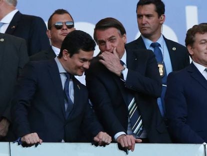 Sérgio Moro y Jair Bolsonaro, el pasado 7 de julio.