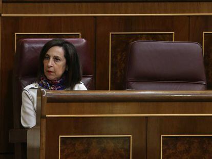 Margarita Robles en el Pleno del Congreso de los Diputados.