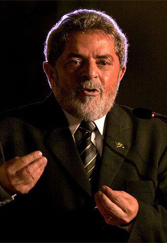 El presidente Lula da Silva, durante un discurso pronunciado en São Paulo en junio de 2005.