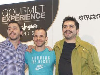 Jordi Roca (Rocambolesc), David Mu&ntilde;oz (StreetXo) y el mexicano Roberto Ruiz (Cascabel).