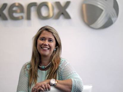 Paloma Beamonte, presidenta y consejera delegada de Xerox Espa&ntilde;a, en la sede de la compa&ntilde;&iacute;a, en Madrid.