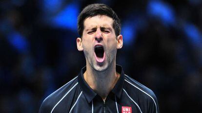 Novak Djokovic, en la final de la Copa de Maestros 2013.
