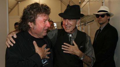 Enrique Morente y Leonard Cohen, en Benicasim en 2008.