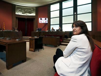Laura Borràs, este viernes en el inicio del juicio por prevaricación en el Tribunal Superior de Justicia de Cataluña (TSJC), en Barcelona.