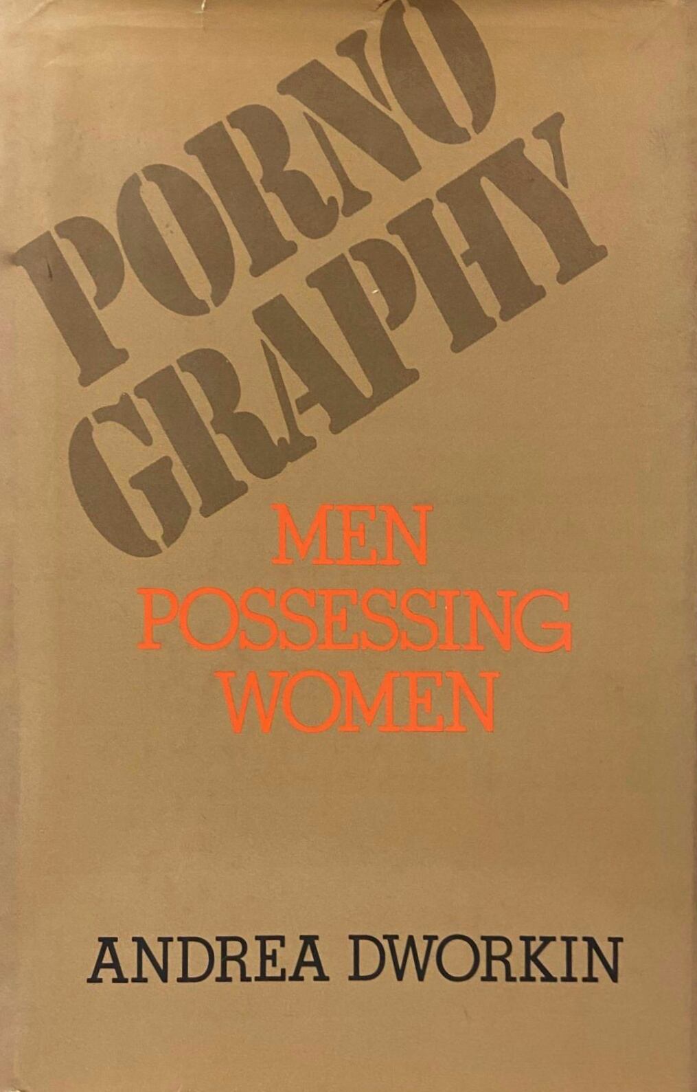 La portada de 'Pornografía, hombres poseyendo a mujeres'.