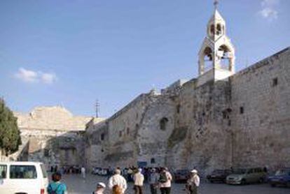 Imagen de la Basílica de la Natividad, en Belén, construida sobre la gruta donde nació Jesús de Nazaret.