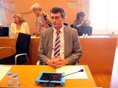 Pere Font, en el pleno en el que sali&oacute; escogido alcalde, el pasado d&iacute;a 14.  