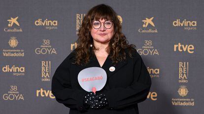 La directora Isabel Coixet, a su paso por la alfombra roja de los Goya 2024, celebrados en Valladolid.