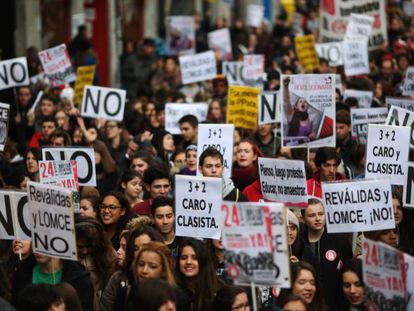 Imatge d'arxiu d'una manifestació a Madrid convocada pel Sindicat d'Estudiants.