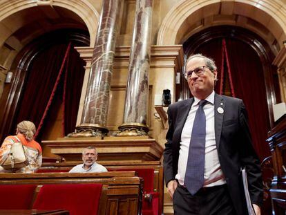 Quim Torra en la sesión del Parlament del miércoles.