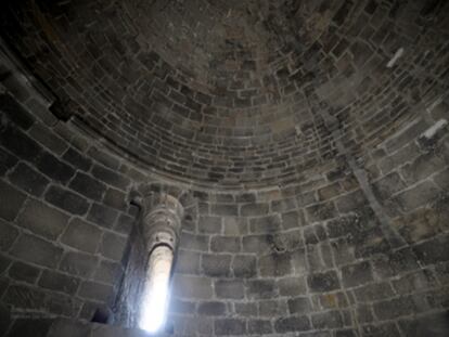 Bóveda de la sala donde estuvo encerrado el conde Lara, en el castillo de Zorita.