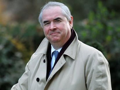 Geoffrey Cox, este martes en los alrededores de Downing Street.