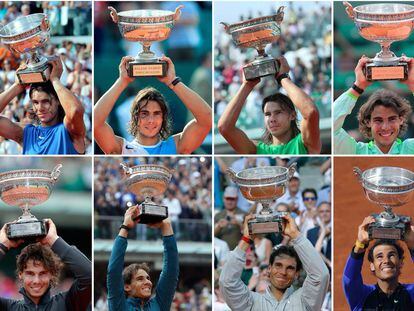 Los 12 títulos de Rafael Nadal en Roland Garros