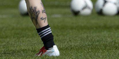 Las piernas de Leo Messi. 