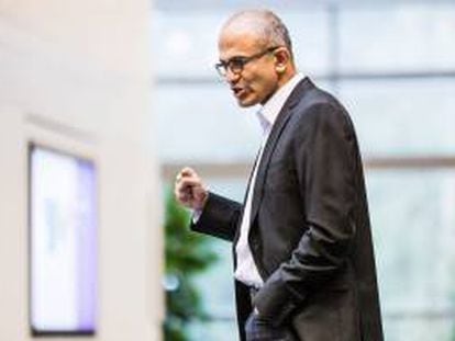 Imagen sin fecha, cedida por Microsoft el pasado 4 de febrero, en la que se registró al nuevo consejero delegado del gigante del software, Satya Nadella.