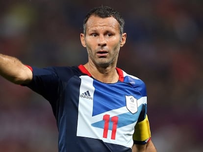 Giggs, durante el primer partido de la selecci&oacute;n brit&aacute;nica en los Juegos.